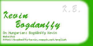 kevin bogdanffy business card